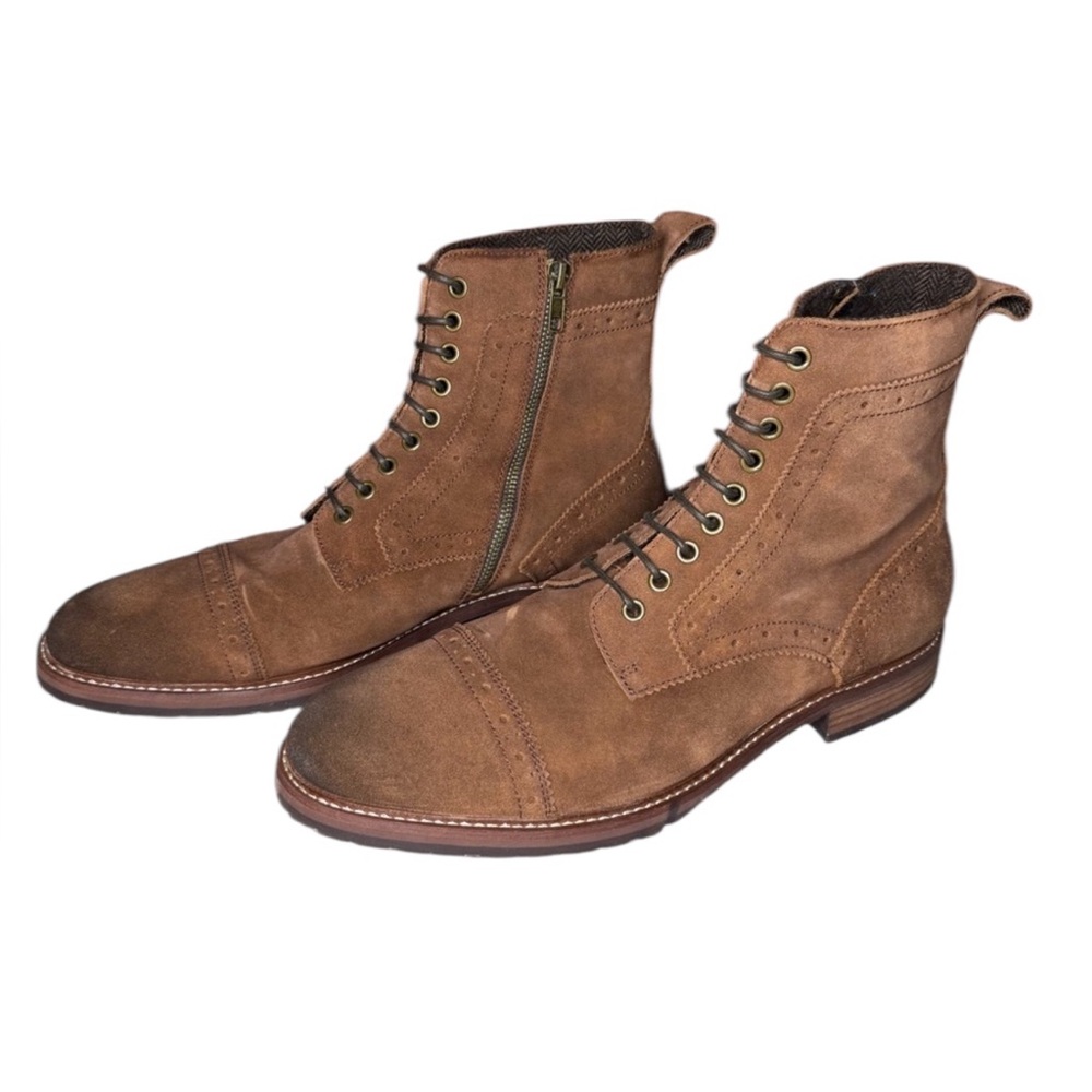 Aston Grey Kongal leather side-zip boots